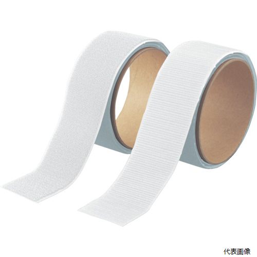 トラスコ TMSD-W TRUSCO マジックテープ[[R下]]セット強粘着幅50mm長さ1m白(1巻＝1セット)