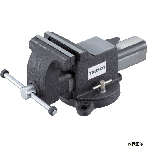 【特長】 ●本体は炭素鋼鋳鋼製なので丈夫で長持ちです。 ●回転台付で平行360°回転するのであらゆる角度で作業ができて効率的です。 ●アンビル機能付で効率的に作業ができます。 【用途】 ●打撃に伴う作業に利用できます。 ●360°回転するのであらゆる角度で作業ができます。 【仕様】 ●全長(mm)：420 ●幅(mm)：172 ●高さ(mm)：183 ●口幅(mm)：154 ●口開き(mm)：150 ●口深さ(mm)：78 ●締圧力(kN)：16 ●取付穴寸法(mm)：15 ●タイプ：アンビルバイス ●取付寸法(mm)G：184 ●取付寸法(mm)H：133 ●回転台付 【材質／仕上】 ●本体：炭素鋼 ●シャフト、ハンドル、口金：鋼材 【セット内容／付属品】 ●回転台 【注意】 ●強く締めすぎたり、強い衝撃を与えたりすると、破損する場合がございますのでご注意ください。 ●重量物のため、輸送中に外箱が傷つくことがございます。製品本体に異常がない場合は、そのままお使いいただけます。 ●鋳造品の抜き勾配などにより、寸法に3mm程度の公差が発生する可能性があります。 ●chemSHERPAおよびSDSのご提供は行っておりません。 ●オプション品欄に記載の口金・ねじ以外の部品はお取り扱いしておりません。 【入数】 ●1台/1S 他のサイズはこちら 在庫のない商品は検索に表示されない場合がございます　