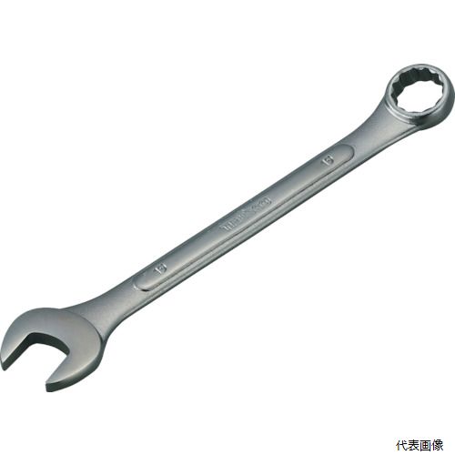 【特長】 ●ノンクロムメッキ（ニッケルメッキ）処理で、環境に優しいです。 ●表面は梨地仕上げで、手になじみやすく、滑りにくい仕様です。 ●スパナは早回しに、めがねレンチは本締め作業に適します。 ●材質は一般的なクロムバナジウム鋼です。 【仕様】 ●二面幅寸法(mm)：24 ●全長(mm)：309 ●厚さ(mm)T1：9.3 ●厚さ(mm)T2：12.3 【材質／仕上】 ●クロムバナジウム鋼 ●表面処理：ノンクロムメッキ 【入数】 ●1丁 他のサイズはこちら 在庫のない商品は検索に表示されない場合がございます　