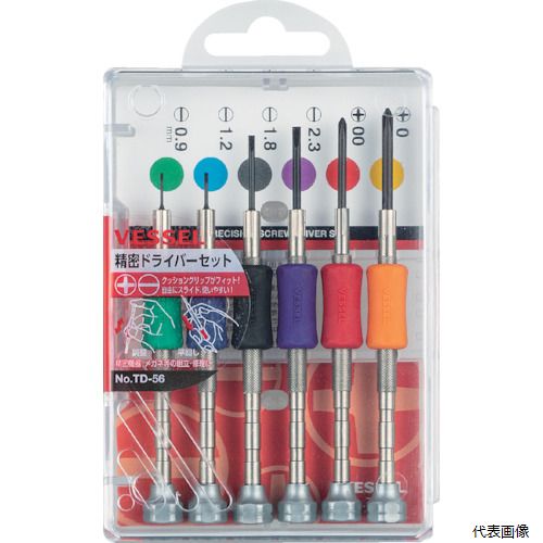 ベッセル TD-56 VESSEL 精密ドライバーセット TD‐56 6サイズ入り