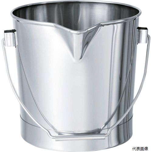 【特長】 ●大きめの口で、高粘度の薬品でも液ダレしません。 ●底面フラットタイプにつき粉・液だまりがありません。 ●オールステンレス製ですので、製薬、化学系での使用に最適です。 ●底面が床につかないように袴が付いており、傾ける際に手をかけることもできます。 【仕様】 ●容量(L)：10 ●直径(mm)：315 ●高さ(mm)：273 ●内径(mm)：275 ●深さ(mm)：263 ●適合フタ：BAF-10 ●ベース付 ●食品衛生法適合 【材質／仕上】 ●ステンレス（SUS304）（表面処理：内外面バフ研磨仕上げ） 【入数】 ●1個 他のサイズはこちら 在庫のない商品は検索に表示されない場合がございます