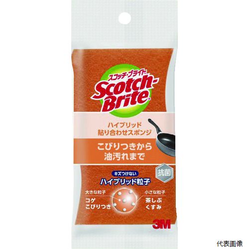 3M HB-21KE-H スコッチ・ブライト ハイブリッド貼り合わせスポンジ オレンジ
