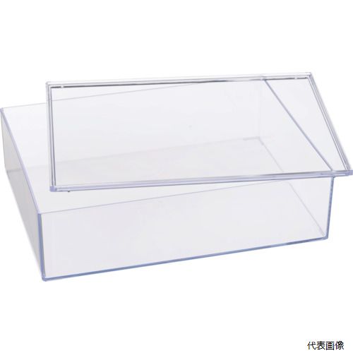【特長】 ●透明フタ付で、ホコリなどがつきません。 ●多種類のサイズがあり、用途に合わせて選べます。 ●小物やアクセサリーの入れ物にピッタリなケースです。 【用途】 ●細かい部品の監理・収納に。 ●電子部品やプリント基板などの輸送に。 【仕様】 ●色：クリア ●外形寸法(mm)間口：319 ●外形寸法(mm)奥行：240 ●外形寸法(mm)高さ：92 ●有効内寸(mm)間口：307 ●有効内寸(mm)奥行：228 ●有効内寸(mm)高さ：82 ●タイプ：仕切なし ●コマ数：1 ●容量(L)：5.8 ●仕切なしタイプ ●樹脂製 【材質／仕上】 ●本体：ポリスチレン（PS） 【入数】 ●1個 他のサイズはこちら 在庫のない商品は検索に表示されない場合がございます　