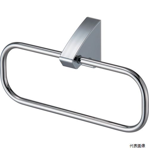 【特長】 ●ステンレスリングでシンプルなデザインです。 ●形状は横長です。 【用途】 ●タオル掛けとして。 ●色：シルバー ●幅(mm)：208 ●奥行(mm)：55.5 ●高さ(mm)：113.5 ●リングの縦78mm、幅208mm、太さ8mmのビス止め式タオルリング 【材質／仕上】 ●ステンレス・ABS樹脂 【セット内容／付属品】 ●取付用ねじ×2本 【注意】 ●取付けには厚さ12mm以上の合板を使用してください。 ●石膏ボード張りの場合は、壁裏に補強木を入れてください。 ●壁がタイル、コンクリートの場合は、市販のコンクリートプラグ等（ねじ径4mm）を使用してください。 【入数】 ●1個 他のサイズはこちら 在庫のない商品は検索に表示されない場合がございます　