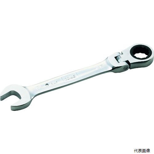 TONE RMF-24 コンビネーションラチェットレンチ 首振ラチェットめがねレンチ 対辺寸法24mm 全長296mm メッキ処理(4.0)