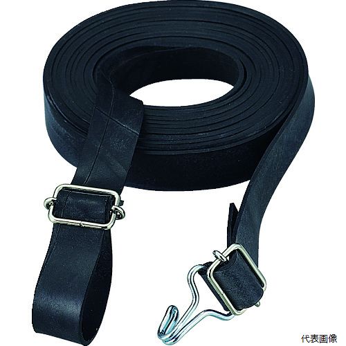 【スタンプラリー】トラスコ GR-2015KW TRUSCO ゴムロープ金具付 Wフックバックル付 幅20mm×長さ1.5m (..