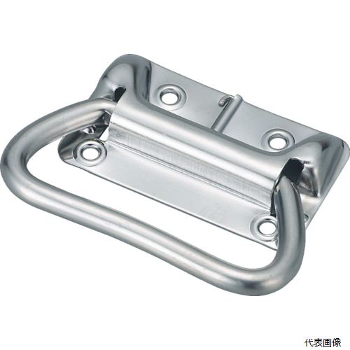 【特長】 ●ばね付により、振動によるハンドルのガタつきがありません。 ●耐荷重を重視したデザインです。 【用途】 ●各種コンテナ、業務機器に。 ●各種キャビネットなどに。 【仕様】 ●幅(mm)：88 ●高さ(mm)：47 ●穴径(mm)：5.5 ●参考使用荷重(kN)：0.3 【材質／仕上】 ●ステンレス（SUS304） 【入数】 ●1個 他のサイズはこちら 在庫のない商品は検索に表示されない場合がございます　