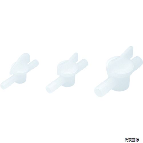 【特長】 ●ストレスクラック防止と流通液体ぬけ防止について特許取得済みです。 ●低価格のストッパーコックです。 【仕様】 ●先端径(mm)：10 ●適合チューブ内径(mm)：10 ●タケノコ外径(mm)：10〜11 ●外径(mm)：10 ●長さ(mm)：70 ●内径(mm)：6.7 ●適合流体：エチルアルコール、アセトン、アンモニア水 ●耐圧(Mpa)：水道圧0.09807 ●蓋を外した外径(mm)：約15 ●特許取得第3398114号 ●耐圧：水道圧(2気圧) 【材質／仕上】 ●本体：低密度ポリエチレン（LLDPE） ●コック部：ポリプロピレン（PP） 【入数】 ●1個 他のサイズはこちら 在庫のない商品は検索に表示されない場合がございます