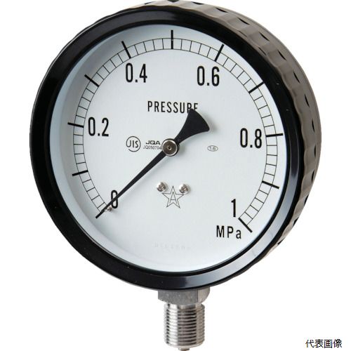 右下精器製造 G211-161-1MP 右下 ステンレス圧力計(A枠立型・φ60) 圧力レンジ0〜1.00MPa