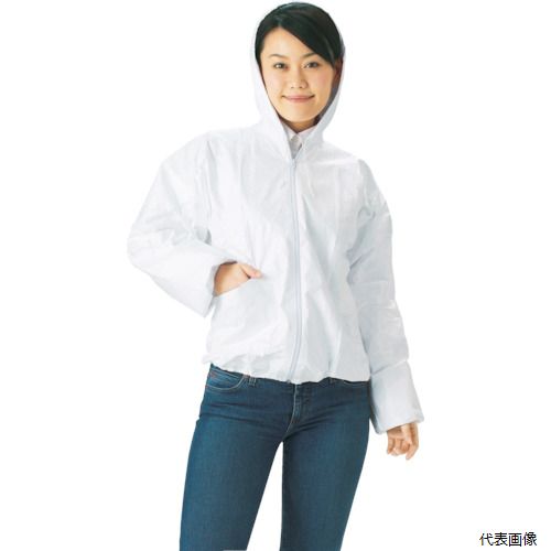 【スタンプラリー】 トラスコ DPM-201 TRUSCO タイベック製作業服 フード付ジャンパー XL