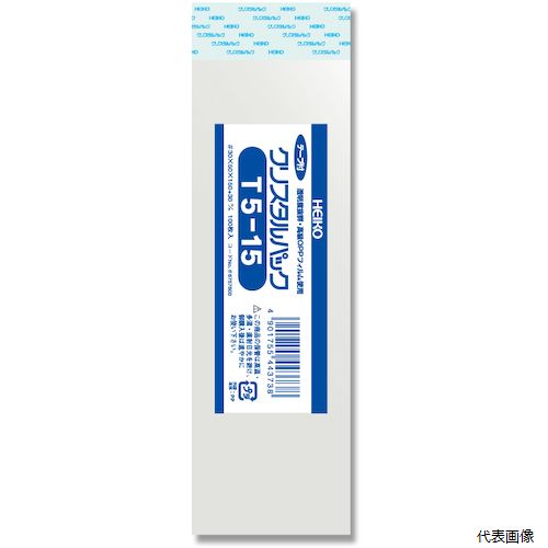 シモジマ 006757800 HEIKO OPP袋 クリスタルパック テープ付 T 5-15 100枚入り