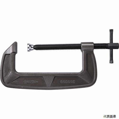 スーパーツール BC200E スーパー シャコ万力(バーコ型)200mm メタリックグレー焼付塗装