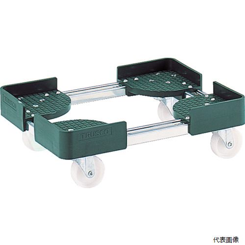 (代引き不可) トラスコ 4989999662146 TRUSCO 伸縮式コンテナ台車 内寸300-400X300-400 SUS製