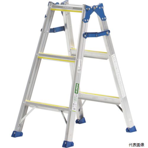 ※この商品はメーカー直送の為「代引き不可」となります ※大型商品のため発送後到着迄に時間がかかる事がございます 　到着日時はお手元の送り状に記載された番号から確認下さい ※日時・時間指定はできません。 【特長】 ●両面ワイドの55mm幅広踏ざんと全段滑り止め付きです。 【用途】 ●内装工事や作業。 【仕様】 ●最大使用質量(kg)：100 ●天板高さ(m)：0.82 ●はしご全長(m)：1.75 ●天板寸法(mm)：252×157 ●踏ざん踏面幅(mm)：55 ●Aマーク：認定品 ●SGマーク：認定品 ●はしご時全長(m) ●運賃 ●ステップ数(天板除く)：1 ●製品安全協会(SGマーク)認定品 【材質／仕上】 ●アルミ 【注意】 ●脚立の上で作業する時は、天板を含め上から2段目以下の踏ざんに乗り、天板や踏ざんに身体を当て、安定させた状態で作業してください。 【入数】 ●1台 他のサイズはこちら 在庫のない商品は検索に表示されない場合がございます　