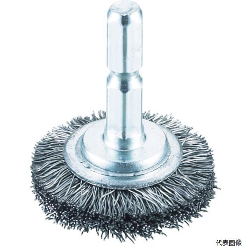 トラスコ TB-6202-60 TRUSCO 軸付ホイールブラシ φ32X軸6.35 鋼線0.3