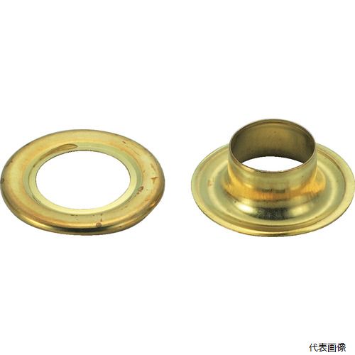 トラスコ THP-B8 TRUSCO 両面ハトメ 真鍮 8mm 400組入 (円筒ケース入)