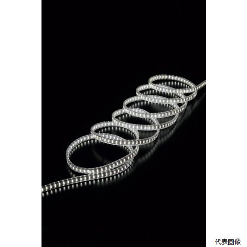 【特長】 ●発光面が表裏にあるので、向きを気にせずに使用できます。 ●屈曲に強く、安心して使用できます。 【用途】 ●トンネル工事の仮設灯に誘導灯にエレベーター工事などに。 【仕様】 ●明るさ(lm)：1400（1mあたり） ●幅(mm)：18 ●長さ(mm)：10000 ●長さ(m)：10 ●1mあたりの全光束：1400Lm（両面合計） ●連結点灯可能（50mまで） ●屈曲に強い、優れた耐久性 ●メンテナンス可能 ●持ち運びに便利な収納袋付（セットタイプに付属） 【セット内容／付属品】 ●単体(テープライトのみです) 【入数】 ●1台 他のサイズはこちら 在庫のない商品は検索に表示されない場合がございます
