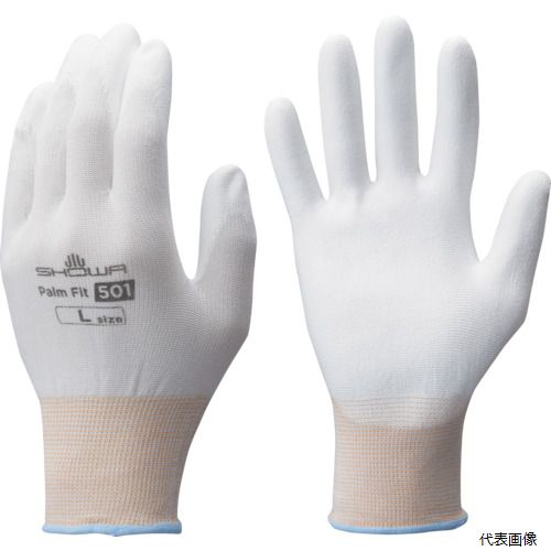 【スタンプラリー】ショーワグローブ B0501-S SHOWA ウレタン背抜き手袋 B0501 被膜強化パームフィット手袋 ホワイト Sサイズ
