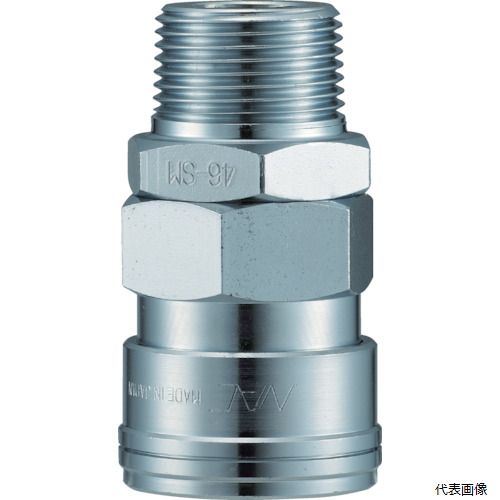 乐天商城 - 長堀工業 CAL46SM ナック クイックカップリング AL40型 鋼鉄製 メネジ取付用