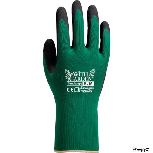 東和コーポレーション W597-S トワロン ニトリル背抜き手袋 WithGardenランドスケープ フォレストグリーン 7／S