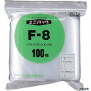 生産日本 F-8 セイニチ チャック付ポリ袋 ユニパック(厚手) F-8 透明 縦170×横120×厚さ0.08mm 100枚入(3)
