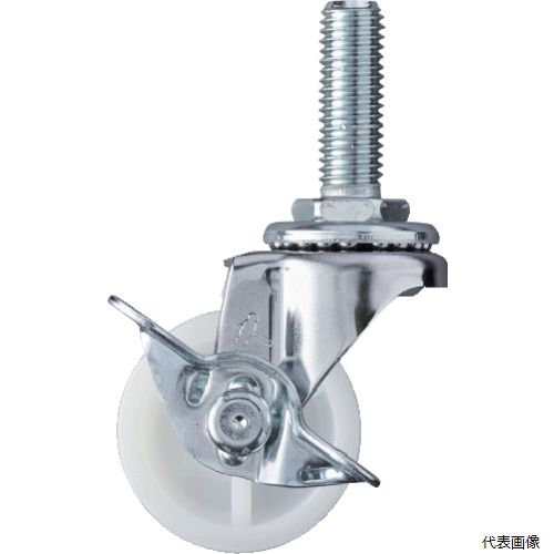 樂天商城 - ハンマーキャスター 415EA-N40 ハンマー ねじ込み旋回式ナイロン車輪 40mm ストッパー付