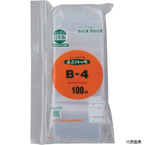 生産日本社 B-4-100 セイニチ 「ユニパック」 B-4 85×60×0.04 100枚入