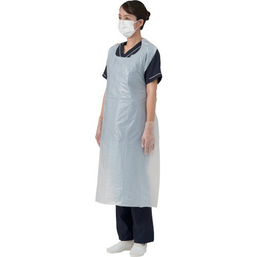 竹虎 076355 ビニールエプロンP ホワイト 50枚入(4.0)