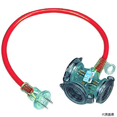 ハタヤリミテッド FX-005-R ハタヤ 防雨型2Pショートタップ 0.5m レッド
