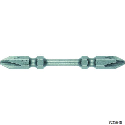 【特長】 ●木ねじなどのソフトジョイント用です。 ●中央のトーション部が衝撃を吸収します。 ●ビットの折れ・先端の破損を防ぎます。 【仕様】 ●刃先：［［＋］］2 ●全長(mm)：65 ●シャンク径(mm)：6.35 ●先端マグネット：入り ●対辺(mm)：6.35 ●タイプ：両頭 ●硬さ：H ●呼称：AT ●硬度：H ●先端：マグネット入り ●木ねじなどのソフトジョイントに最適です。 【入数】 ●10本 他のサイズはこちら 在庫のない商品は検索に表示されない場合がございます