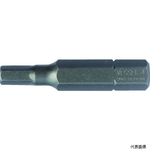 【特長】 ●オリジナル特殊合金鋼を使用しています。 ●ベッセルビットは、生産量は日本でトップです。 ●大量ロット生産で品質の安定と低コストが実現しています。 ●品質管理により、最も折れに強いビットとしてシビアで過酷な状況での作業が要求される産業界で長い実績があります。 【仕様】 ●対辺(mm)：4.0 ●全長(mm)：33.3 ●シャンク径(mm)：6.35 ●呼称：B33 【注意】 ●ビットホルダーに取り付けて使用してください。 【入数】 ●10本 他のサイズはこちら 在庫のない商品は検索に表示されない場合がございます