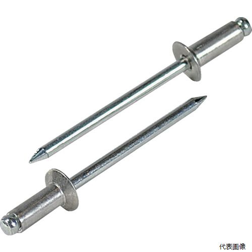 ロブテックス NSA44K エビ ブラインドリベット・皿頭 アルミ／スティール 4-4 (1000本入)
