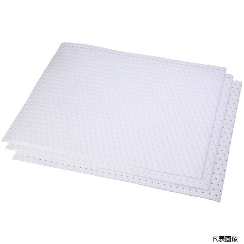 【スタンプラリー】橋本クロス WHO-4050 橋本 吸収材 オイルシート ホワイト 油専用 400mm×500mm (150..