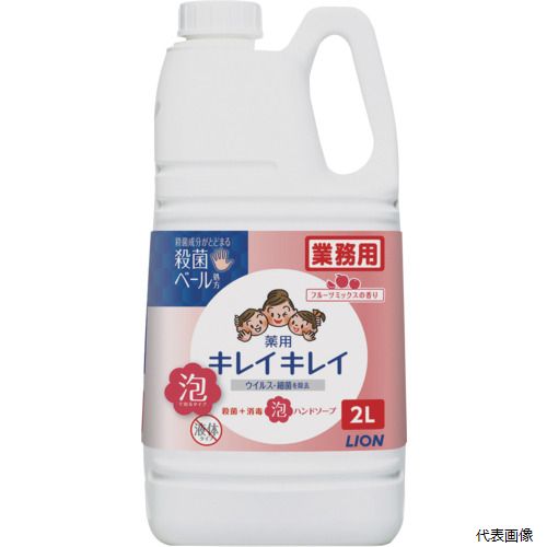ライオン BPGHJ2P キレイキレイ薬用泡ハンドソープ フルーツミックスの香り2L