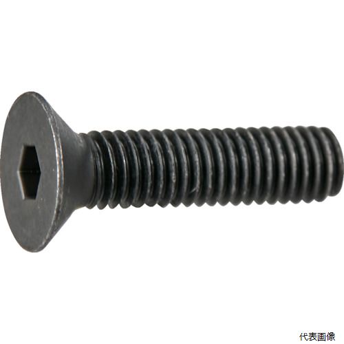 トラスコ Y808-0512 TRUSCO 六角穴付皿ボルト 黒染め 全ねじ M5×12 10本入 少量パック