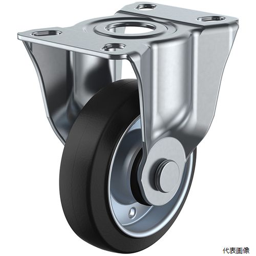 乐天商城 - ユーエイ SK-125W-P プレート式 固定 キャスター ゴム 車輪径125mm Jタイプ SK型 取付寸法80×80(75×75)