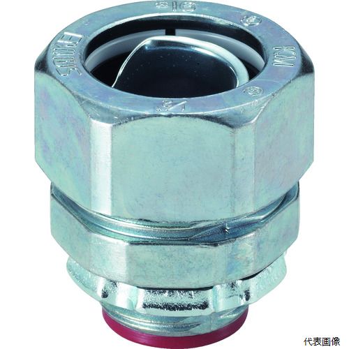 【特長】 ●通線口には、インシュレータを取り付けておりますので絶縁ブッシングの取り付けは必要ありません。 【用途】 ●ケイフレックスを制御盤類のノックアウトに接続するためのコネクタ。 【仕様】 ●タイプ：コネクタ（ノックアウト接続用） ●寸...