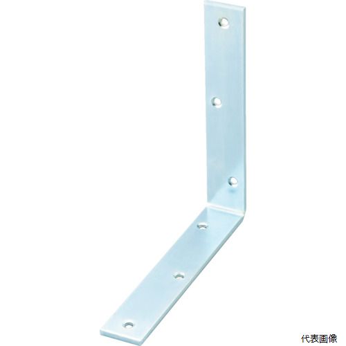 【特長】 ●両面皿取りで内向きにも外向きにも使用できます。皿頭のねじをご使用ください。 ●木材などのつなぎ部分やコーナー部の補強に最適です。 ●補強金物としては定番アイテムとなっております。 【用途】 ●補強用、転落防止、棚受、ブラケットなど。 【仕様】 ●板厚(mm)：4.5 ●穴径(mm)：5.6 ●穴数(個)：6 ●D(mm)：180 ●W(mm)：32 ●H(mm)：180 ●穴数：6 【材質／仕上】 ●スチール ●表面処理：ユニクロームメッキ仕上げ 【入数】 ●1個 他のサイズはこちら 在庫のない商品は検索に表示されない場合がございます　