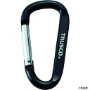 トラスコ TKN660BK TRUSCO カラビナ 線径6mmX60mm D型 ブラック