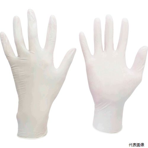 【スタンプラリー】ミドリ安全 VERTE-711-N-LL ニトリル使い捨て手袋 極薄 粉なし 白 LL (100枚入)