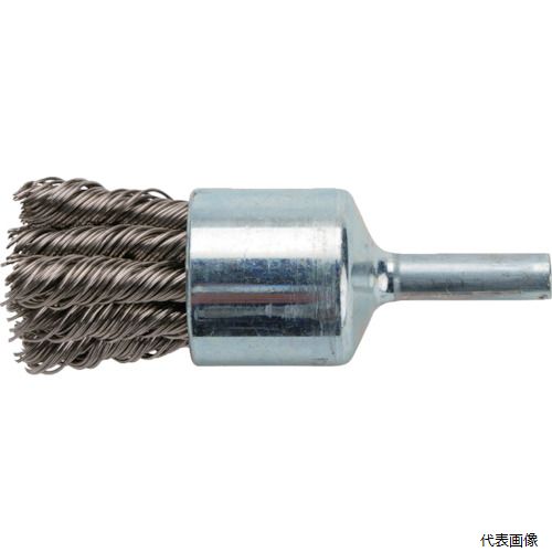 バーテック 3755400 BURRTEC ノット型(ヒネリ)軸付きエンドブラシ MEBB-40S 19X6 SUS0.5