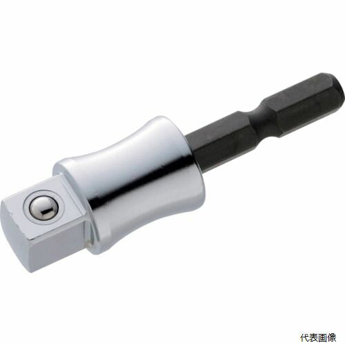 【特長】 ●ソケットレンチ用ソケットを安全に接続できるボール付です。 ●電動ドリルで各サイズのソケットが使用できます。 ●スリムで使いやすい形状です。 【用途】 ●電動ドリルを使用したボルト・ナットの締付け作業に。 【仕様】 ●差込角(mm)：9.5 ●軸寸法(mm)：6.35 ●全長(mm)：57.0 ●外径(mm)：16 ●対辺寸法(mm)：9.5 ●18Vインパクト対応 【材質／仕上】 ●クロムバナジウム鋼(Cr-V) 【注意】 ●電動ドリルはラクラッチ付き、又はインパクト付きをご使用下さい。 ●ボルト・ナットに対して斜め掛け、浅掛けや過大な力を掛けないで下さい。破損する恐れがあります。 ●工具の使用目的以外には使用しないで下さい。 【入数】 ●1個 他のサイズはこちら 在庫のない商品は検索に表示されない場合がございます　