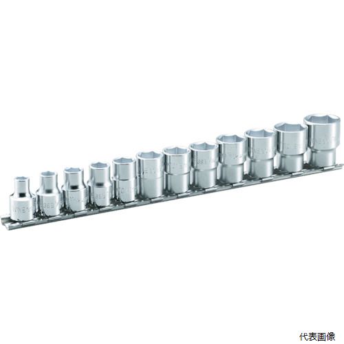 TONE HSB312 ソケットセット(インチ) (6角・ホルダー付) 吋目 12pcs 差込角9.5mm