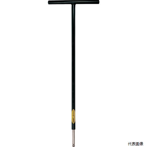 【特長】 ●首下の全長が500mmと長く、奥まったねじの締め付けに最適です。 ●テーパーヘッド先端に埋め込まれたフィットリングがキャップボルトを確実に捕らえるので、片手で目的のねじ穴に挿入することができ、深い所や隙間にあるボルトの入れ替えに威力を発揮します。 ●陳列に便利なハンガー付です。 【用途】 ●六角穴付ボルト類の締結用に。 【仕様】 ●全長(mm)：500 ●軸長(mm)：25 ●全幅(mm)：80 ●対辺寸法(mm)：2.5 ●タイプ：T型 ●陳列に便利なハンガー付。 【材質／仕上】 ●軸：特殊合金鋼 ●ハンドル：スチール(黒色電着塗装) 【注意】 ●エイトのボルトキャッチは設計上、通常のテーパーヘッドの1/3程度のトルク値しか出せません。 【入数】 ●1本 他のサイズはこちら 在庫のない商品は検索に表示されない場合がございます　