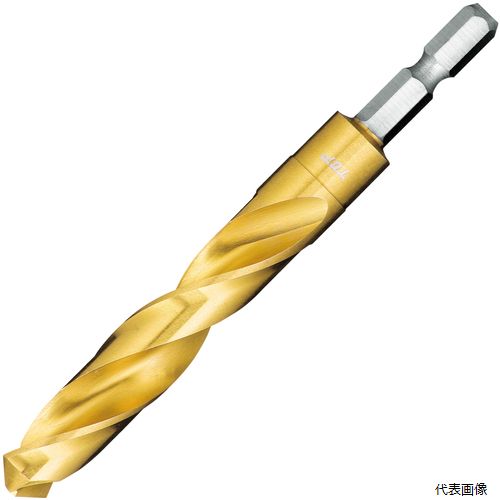 【特長】 ●刃先にX型シンニング加工が施されていますので、刃先が逃げず、正確な位置に穴あけができます。 ●六角シャンクで電動ドリルにワンタッチ取り付けができます。 【用途】 ●被削材：ステンレス、鉄。 ●六角軸シャンクで電動ドリルにワンタッチで取り付け可能です。 ●ステンレス・鉄の穴開けに最適です。 【仕様】 ●刃径(mm)：13.0 ●溝長(mm)：70 ●全長(mm)：110 ●シャンク径(mm)：6.35 ●シャンク形状：六角軸（6.35mm） ●表面処理：チタンコーティング 【材質／仕上】 ●コバルト高速度鋼（HSS-Co) 【注意】 ●作業中は手袋の着用は避けて下さい。巻き込まれる恐れがあります。熱処理された鉄板の穴あけには使用できません。インパクトの掛け過ぎは、刃先の破損の原因となりますのでご注意願います。 【入数】 ●1本 他のサイズはこちら 在庫のない商品は検索に表示されない場合がございます　