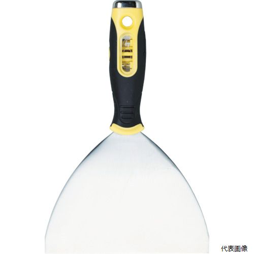 【特長】 ●タフに使えるステンレスブレードです。 ●滑りにくく握りやすいエラストマーグリップを採用しています。 【用途】 ●削る、剥がす用途に。 【仕様】 ●全長(mm)：233 ●刃幅(mm)：152 ●刃長(mm)：110 ●刃厚(mm)：0.5〜1.4 ●品名：ステンレススクレーパーF152SD ●刃幅(A)(mm)：152 ●本体内蔵ドライバービット：プラス(1、2)、マイナス(3/16、1/4) 【材質／仕上】 ●刃：ステンレス（SUS420相当） ●グリップ：エラストマー樹脂 【注意】 ●磁気を帯びます。 ●ハンマーでの使用厳禁。 【入数】 ●1丁 他のサイズはこちら 在庫のない商品は検索に表示されない場合がございます　