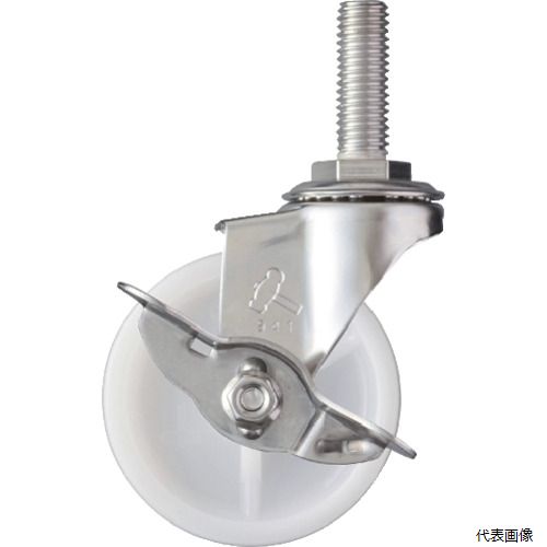 樂天商城 - ハンマーキャスター 315EA-N65 ハンマー EAシリーズオールステンレス 旋回式ナイロン車輪65mm ストッパー付
