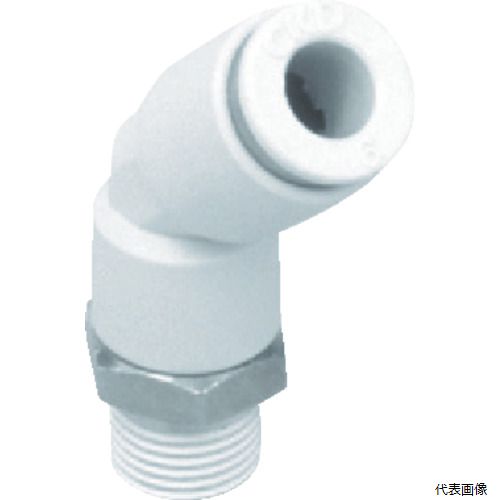 CKD GWL10-8-45 チューブ継手 ニュージョイント エルボ 片口45° 適合チューブ外径10 接続口径R1／4