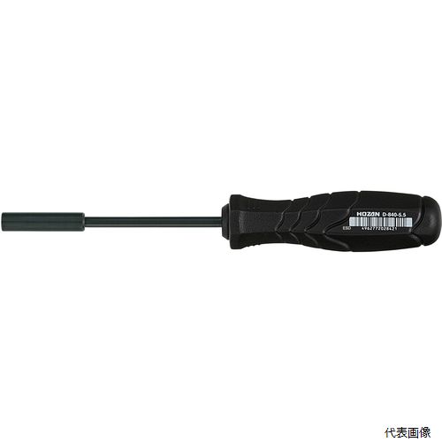 【特長】 ●手にやさしいグリップ形状で、よく手になじみ力の入りやすい形状です。 ●RoHS対応品です。 【仕様】 ●軸長(mm)：100 ●全長(mm)：200 ●対辺(mm)：5.5 ●軸径(mm)：5 ●ハンドル径(mm)：φ30.0 ●ボックス外径(mm)：φ9.0 ●ボックス深さA(mm)：5 ●ボックス深さB(mm)：18 ●適用ナット：M3 ●ESD管理値：Rg＜1×10^12Ω 【材質／仕上】 ●軸：炭素鋼 ●グリップ：ポリプロピレン 【入数】 ●1本 他のサイズはこちら 在庫のない商品は検索に表示されない場合がございます