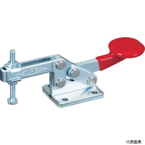 乐天商城 - スーパーツール TD03F スーパー 下方押え型トグルクランプ(水平ハンドル式) 全長：112mm 締付力：0.3kN フランジベース